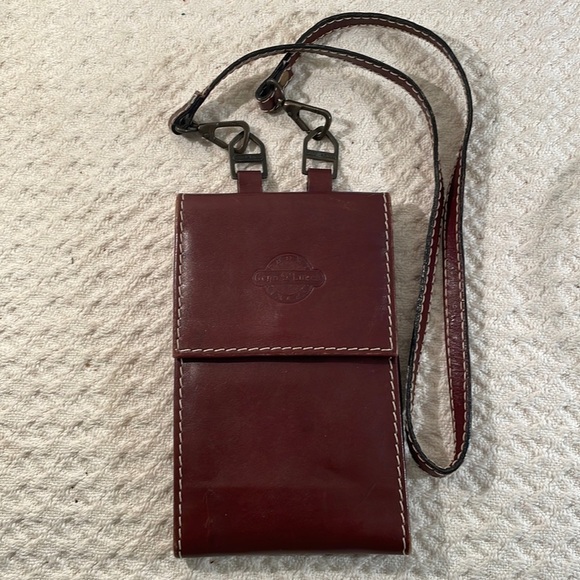 Geno D’Lucca Travel Flat Leather Carpartemental Mini Crossbody Bag - Picture 1 of 11